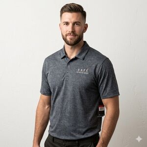 Nike Golf Dri-FIT Men’s Polo Shirt - Heather Grey - Café Appliances Logo